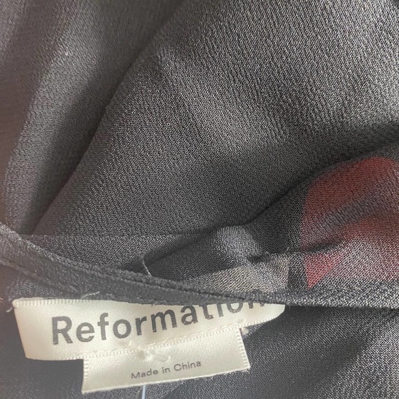 Reformation Luanne Dress Black Red Polka Dot - Picture 10 of 12